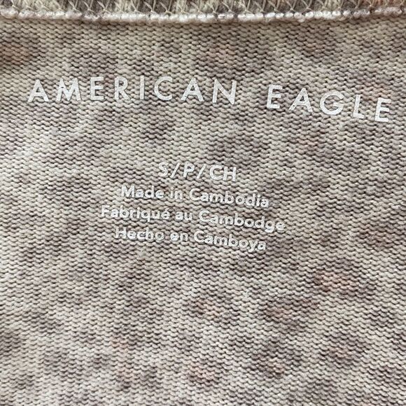 American Eagle Outfitters cheetah print relaxed fit soft V-neck top size S - Picture 5 of 8